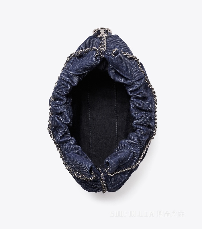 【礼物】Fleming 迷你柔软牛仔肩背包 蓝色