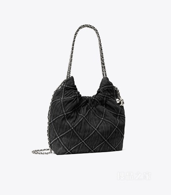 【礼物】Fleming 迷你柔软牛仔肩背包 黑色