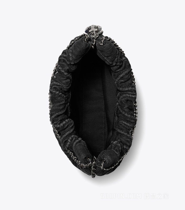 【礼物】Fleming 迷你柔软牛仔肩背包 黑色