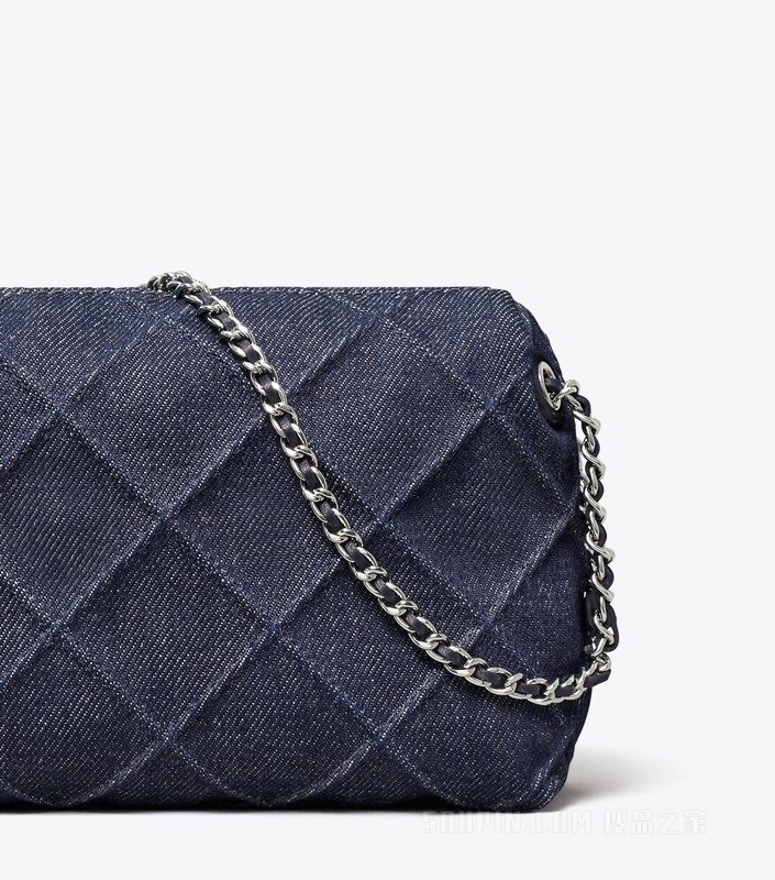 【礼物】Fleming 牛仔柔软斜挎包 蓝色