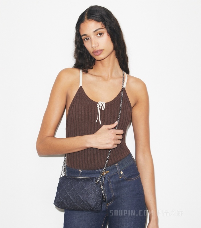 【礼物】Fleming 牛仔柔软斜挎包 蓝色