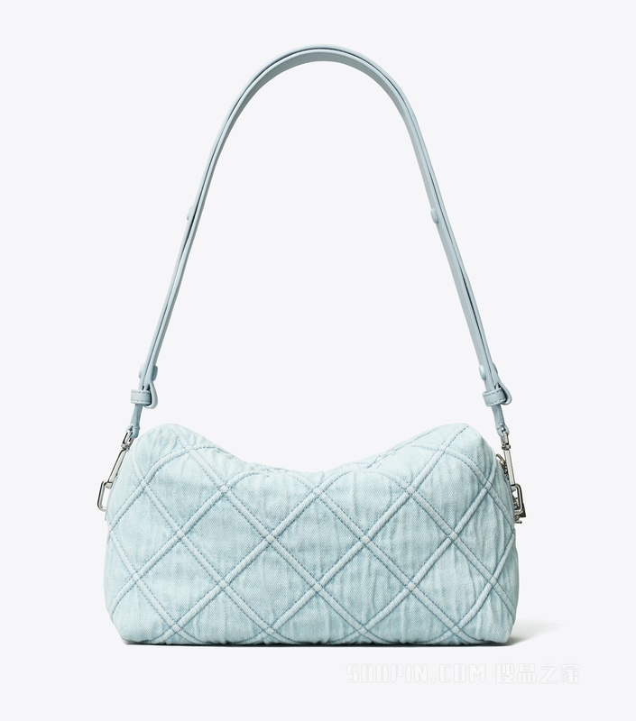 【礼物】Fleming 大号柔软牛仔斜挎包 雾霾蓝