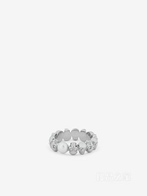 Skull仿珍珠戒指