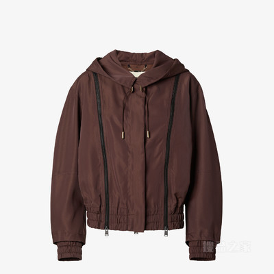 夹克衫 棕色高科技粘胶纤维飞行员夹克