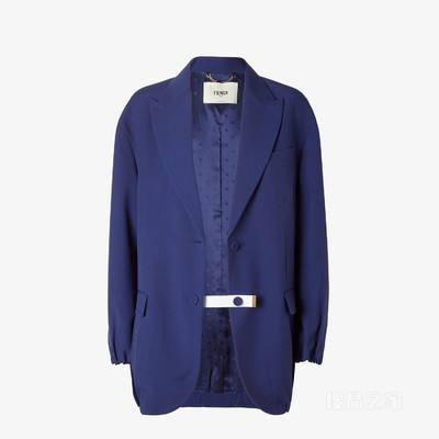 夹克 深蓝色马海毛布料夹克