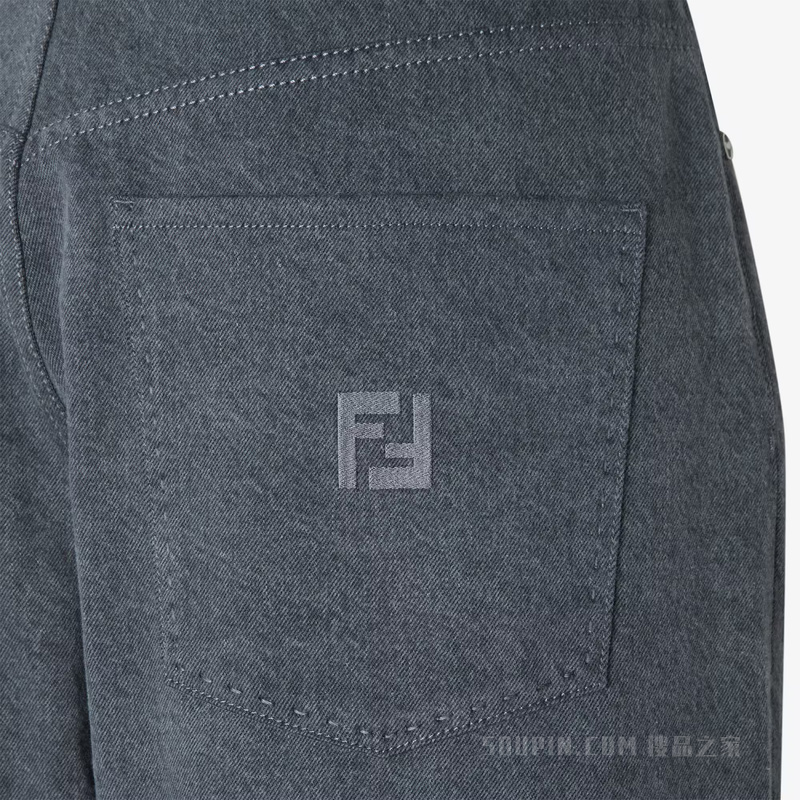 长牛仔裤 灰色牛仔裤