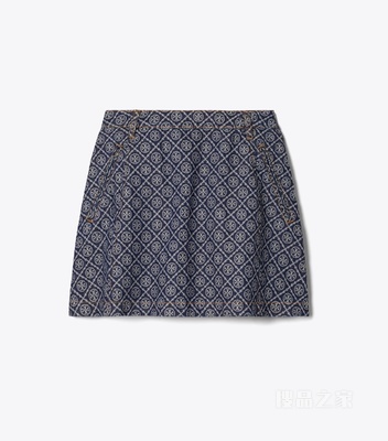 【新品】牛仔迷你半身裙 T Monogram 水洗色