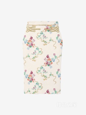 夏日花卉铅笔裙