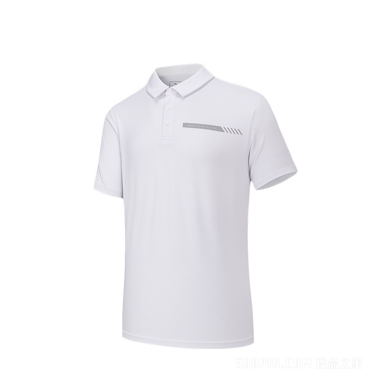 安踏训练男子液柔冰肤短袖POLO衫