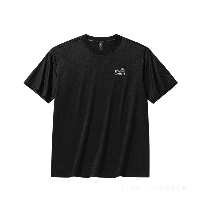 安踏出行男子短袖针织衫