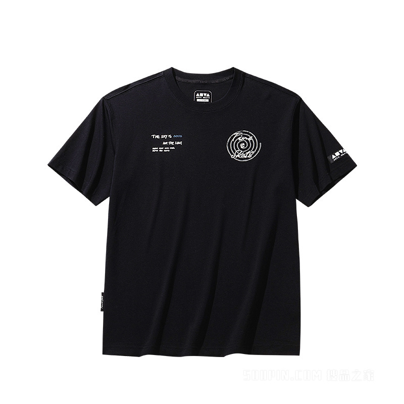 安踏生活系列ANTASKATE男子冰感抗菌短袖针织衫