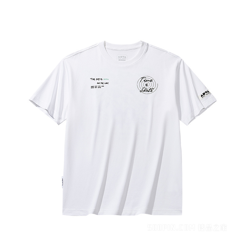 安踏生活系列ANTASKATE男子冰感抗菌短袖针织衫