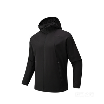 安踏训练男子无氟防泼水梭织运动外套