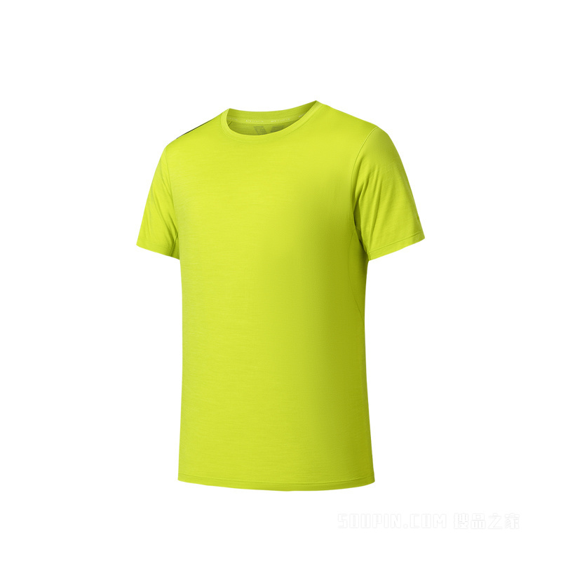 安踏冠军徒步男子吸湿速干短袖针织衫