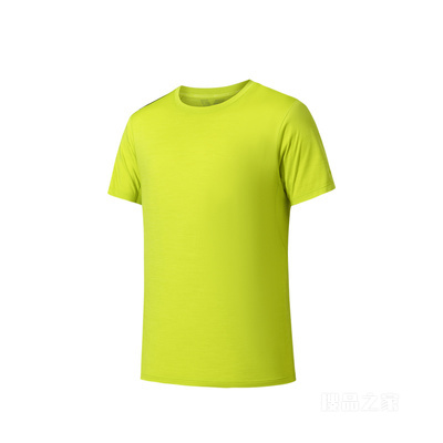 安踏冠军徒步男子吸湿速干短袖针织衫