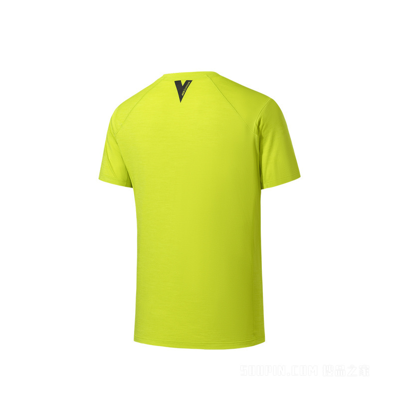 安踏冠军徒步男子吸湿速干短袖针织衫