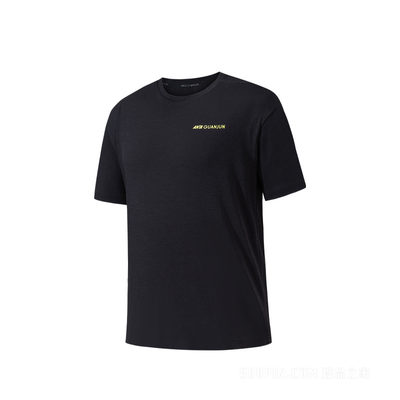 安踏冠军越野跑男子短袖针织衫