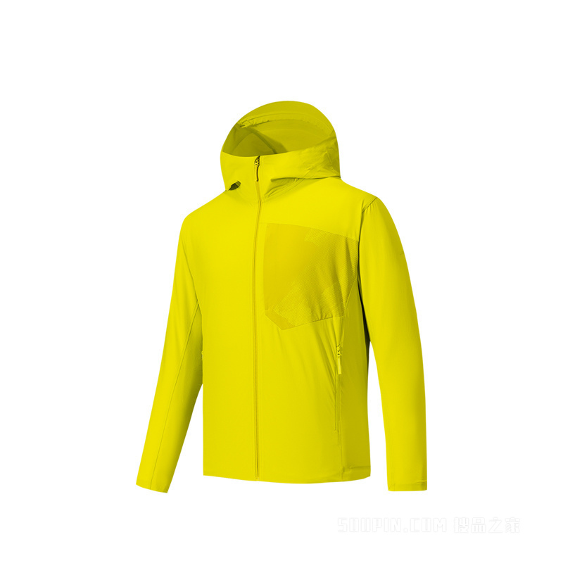 安踏冠军徒步男子无氟防泼水梭织外套