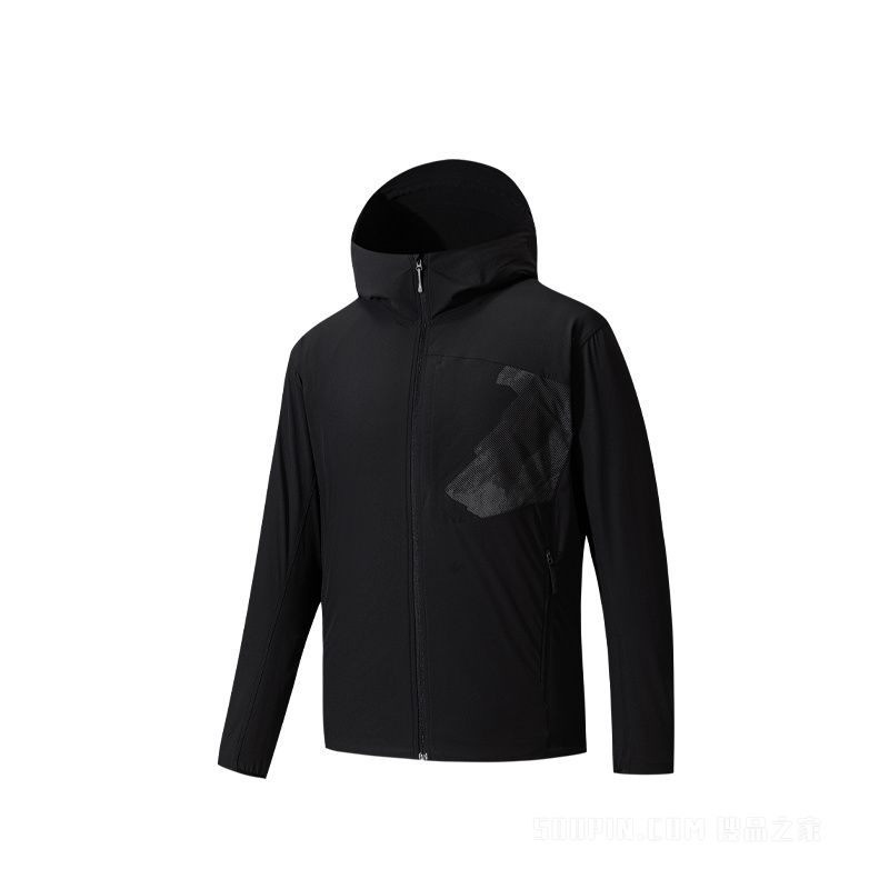 安踏冠军徒步男子无氟防泼水梭织外套
