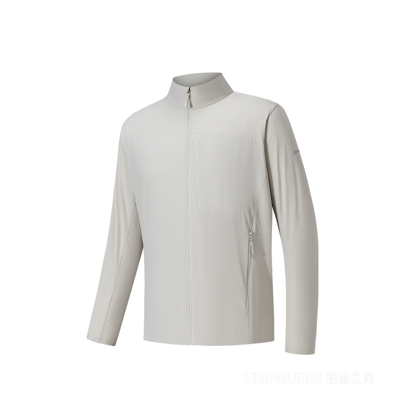 安踏冠军徒步男子无氟防泼水梭织外套