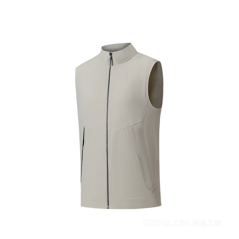 安踏冠军商务男子冰肤抗紫外线梭织马甲