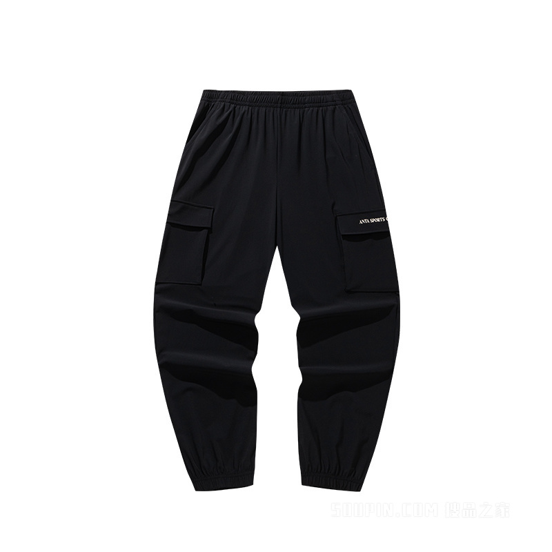 安踏运动复古男子冰肤透爽针织运动长裤