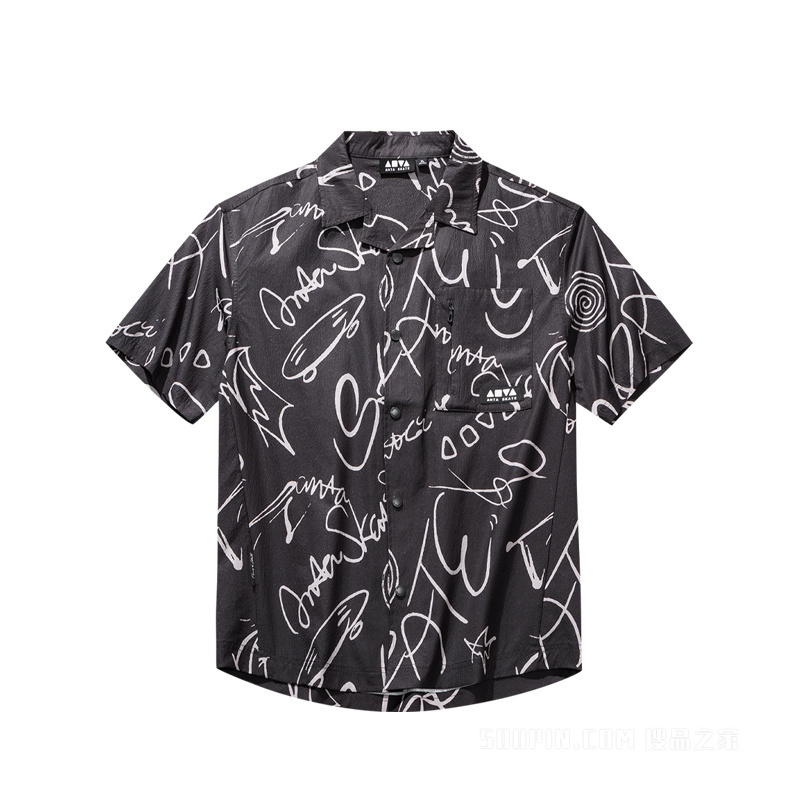 安踏生活系列ANTA SKATE男子短袖衬衫