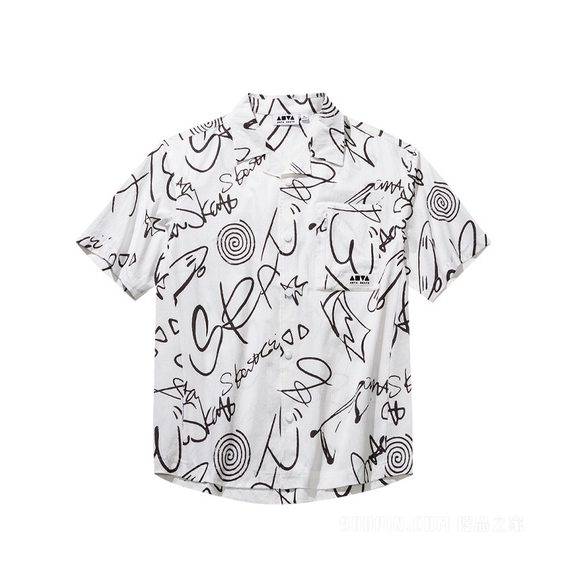 安踏生活系列ANTA SKATE男子短袖衬衫