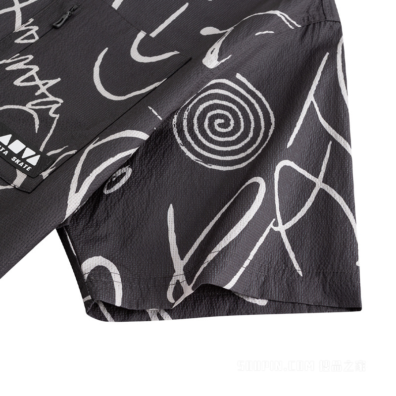 安踏生活系列ANTA SKATE男子短袖衬衫