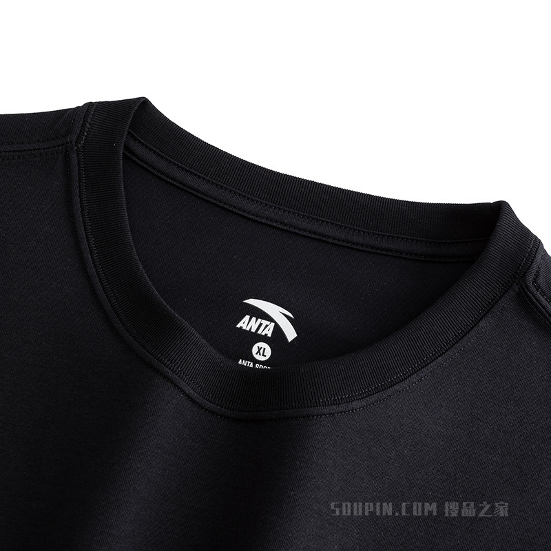 【樊振东同款】安踏冷萃TEE|运动复古男子遮热凉感短袖针织衫