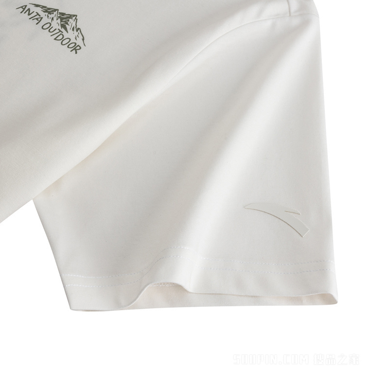 安踏户外露营男子冰肤3A抗菌短袖针织衫