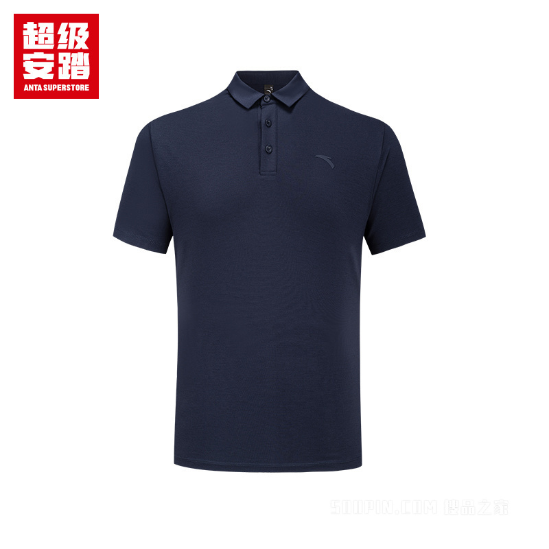 超级安踏小球运动系列网球男子冰肤短袖POLO衫