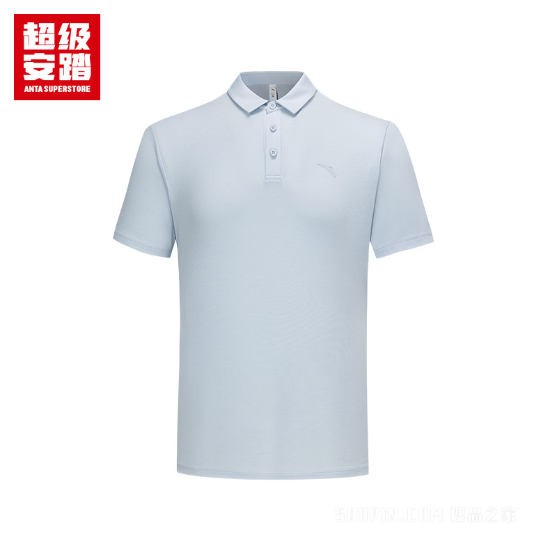 超级安踏小球运动系列网球男子冰肤短袖POLO衫