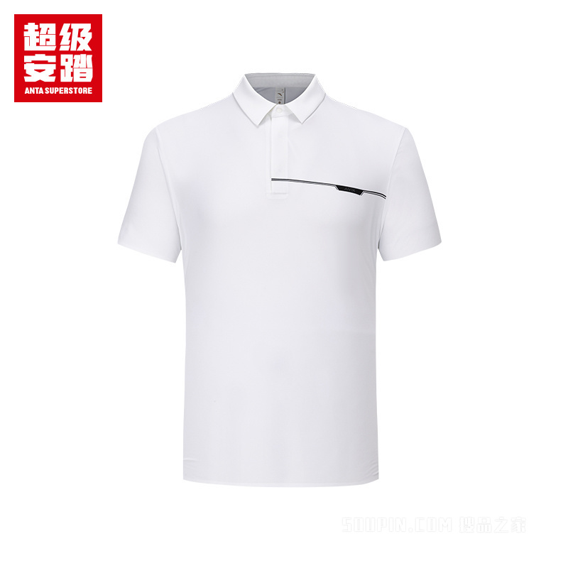 超级安踏小球运动系列网球男子冰肤短袖POLO衫