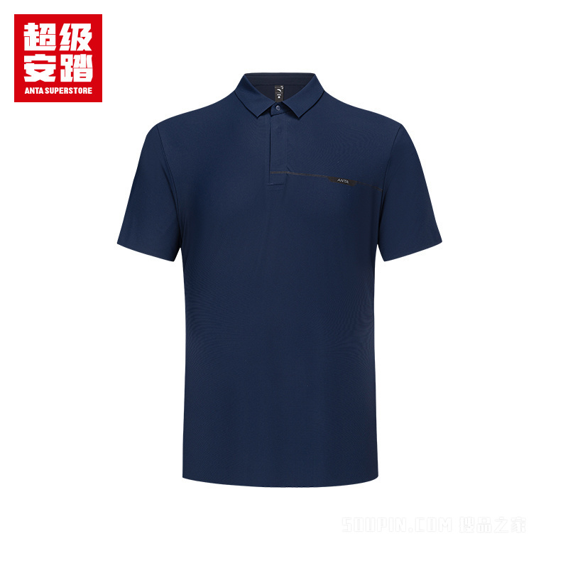 超级安踏小球运动系列网球男子冰肤短袖POLO衫