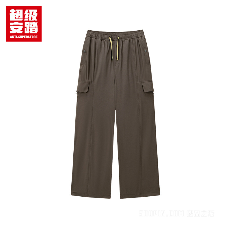 超级安踏露营男子无氟防泼水梭织运动长裤