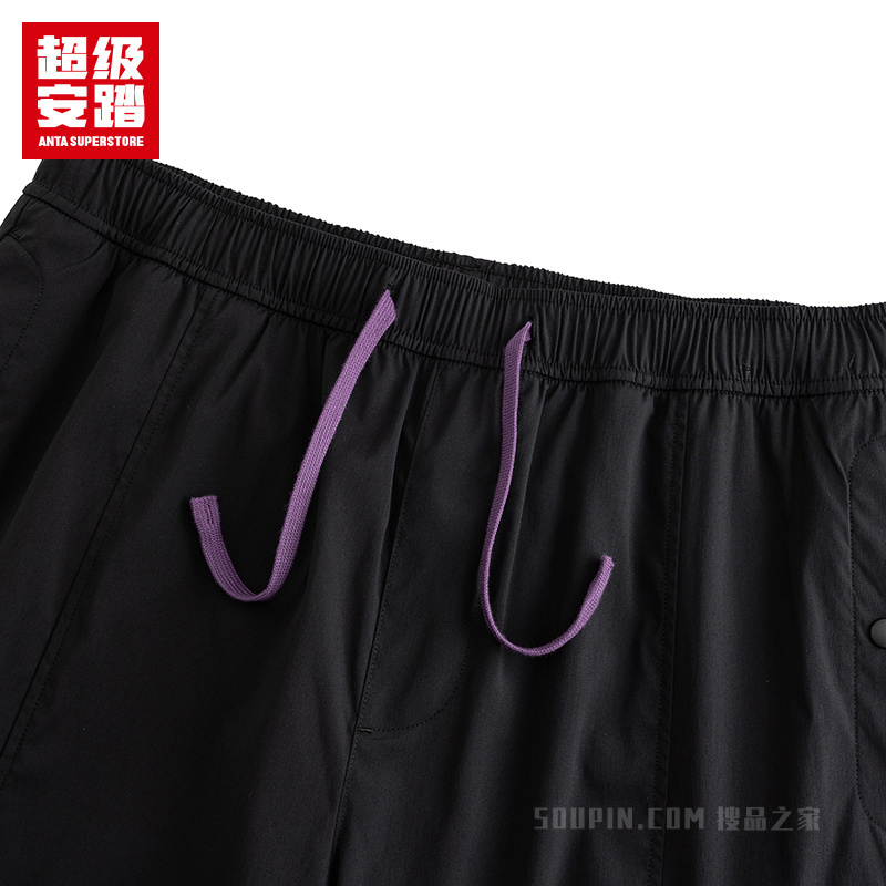 超级安踏露营男子无氟防泼水梭织运动长裤