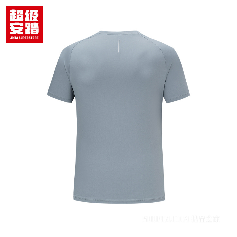 超级安踏跑步男子吸湿速干短袖针织衫