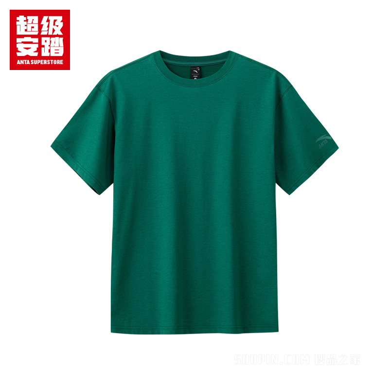 超级安踏运动经典男子冰肤3A抗菌短袖针织衫