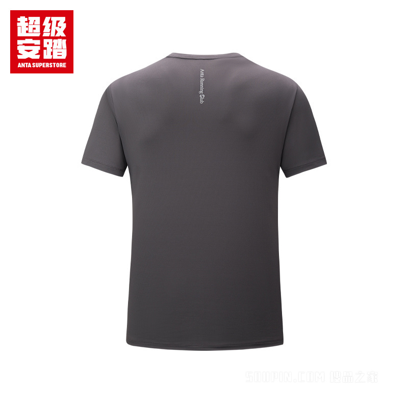 超级安踏跑步男子吸湿速干短袖针织衫