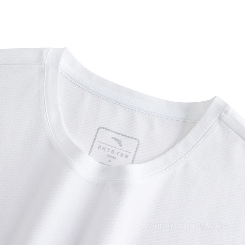 安踏训练男子冰肤短袖针织衫