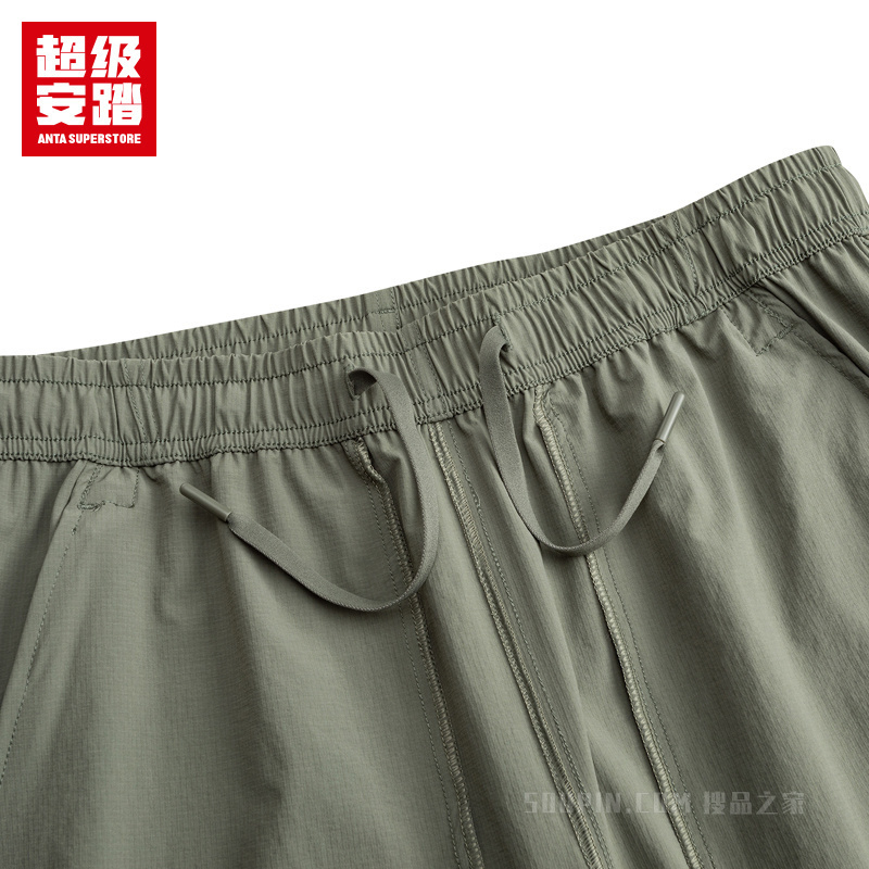 超级安踏徒步男子无氟防泼水梭织运动长裤