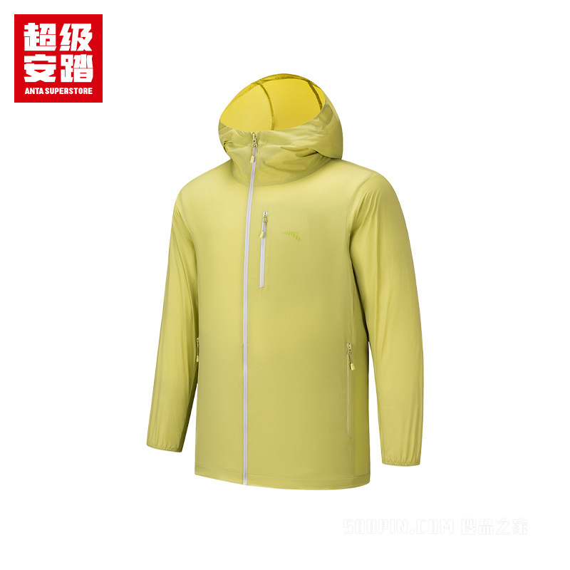 超级安踏户外系列露营男子遮热抗紫外线UPF100冰肤梭织薄外套