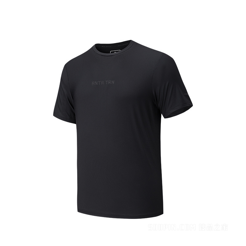 安踏训练男子冰肤短袖针织衫