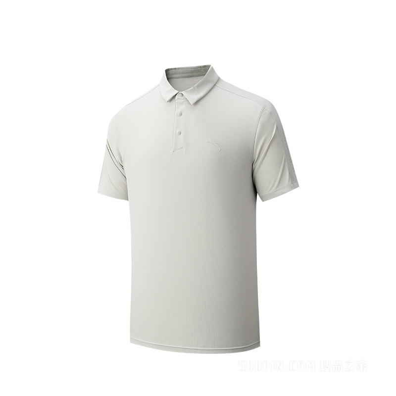 安踏训练男子冰肤短袖POLO衫