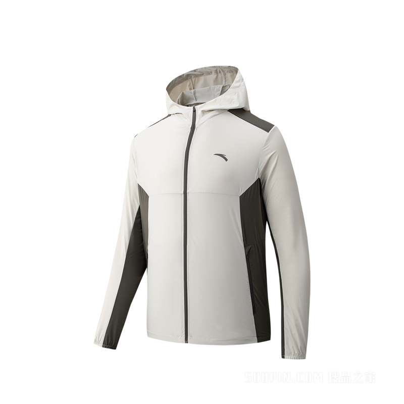 安踏防晒家族男子安踏冷白梭织运动外套