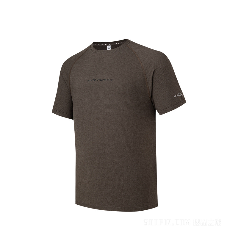 安踏进阶跑男子冰肤短袖针织衫