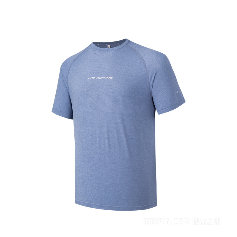 安踏进阶跑男子冰肤短袖针织衫
