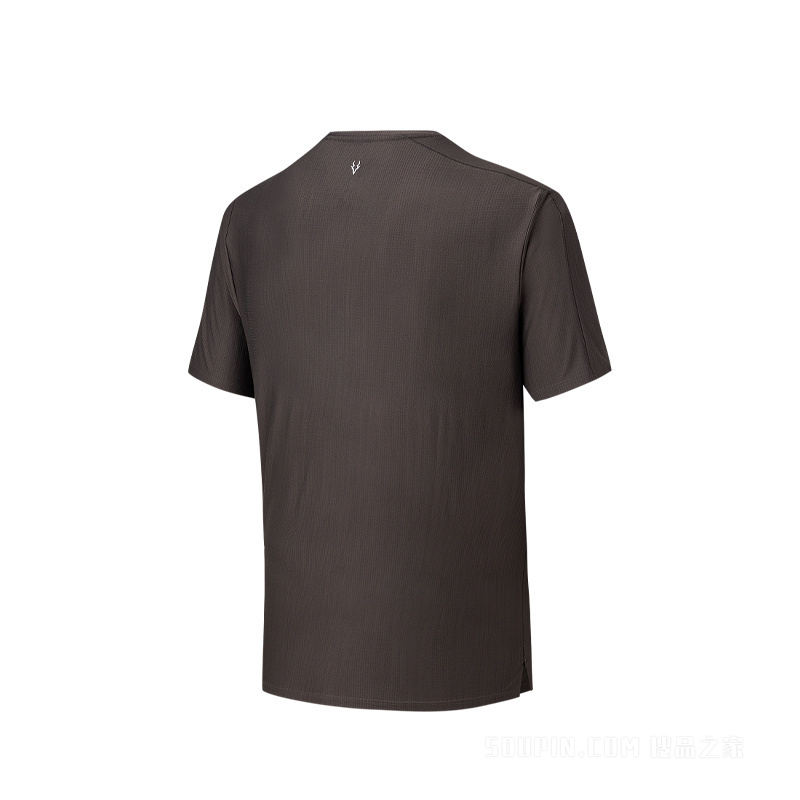 安踏竞速跑男子吸湿速干短袖针织衫