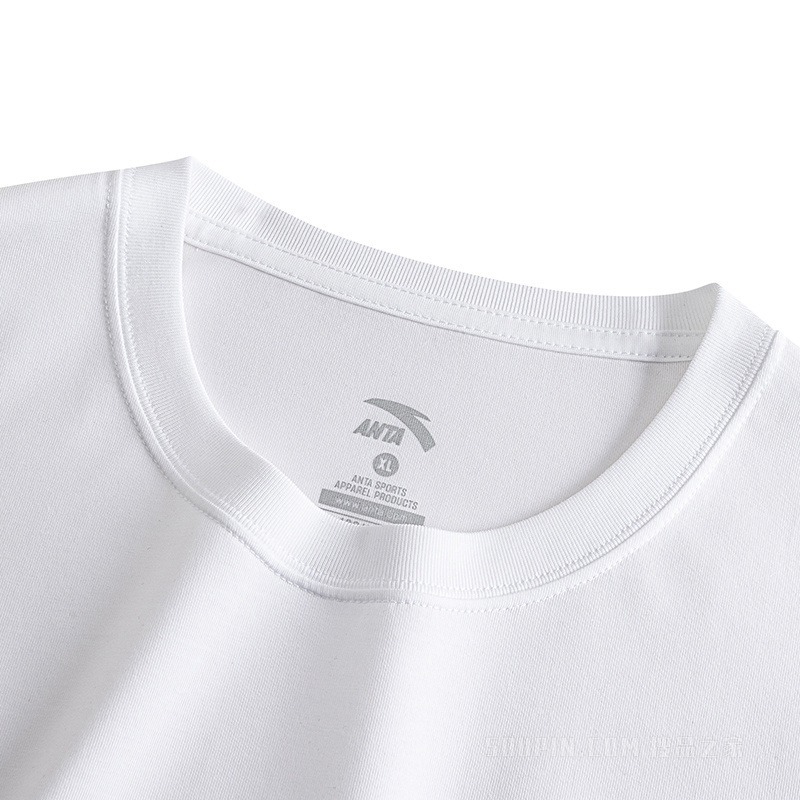 安踏运动复古男子短袖针织衫